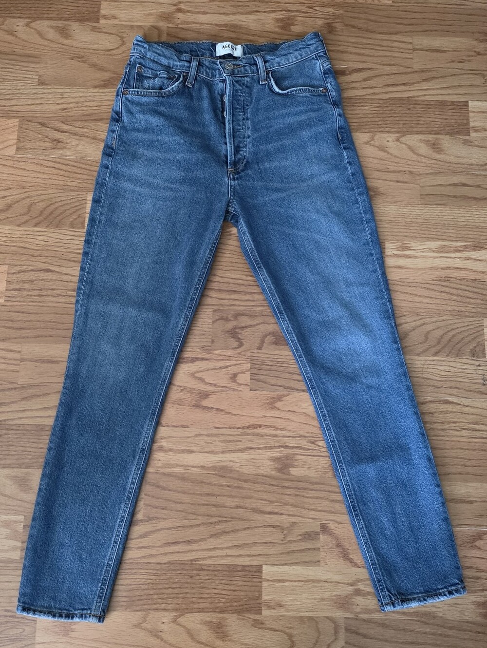 Agolde Women's Skinny Jeans in Medium Blue Denim Sz 27